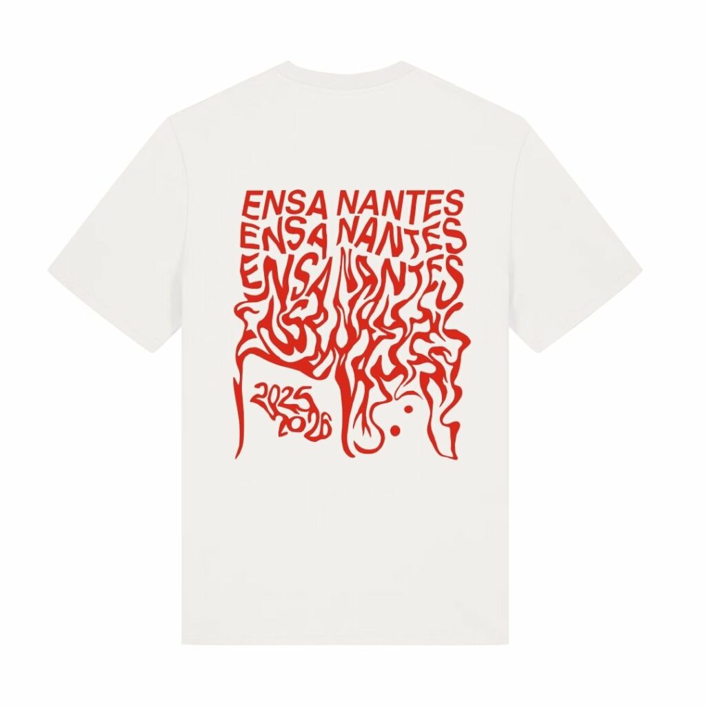 T-shirt ENSA - Logo 1 - Blanc - Arrière