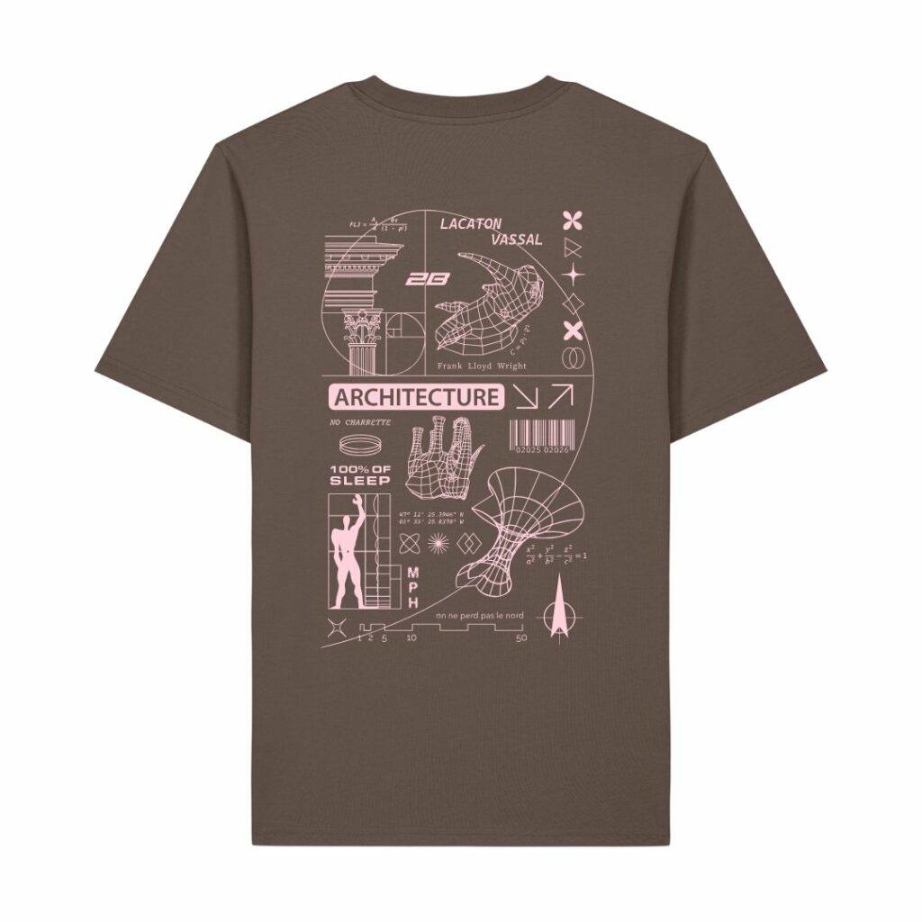 T-shirt ENSA - Logo 2 - Marron - Arrière