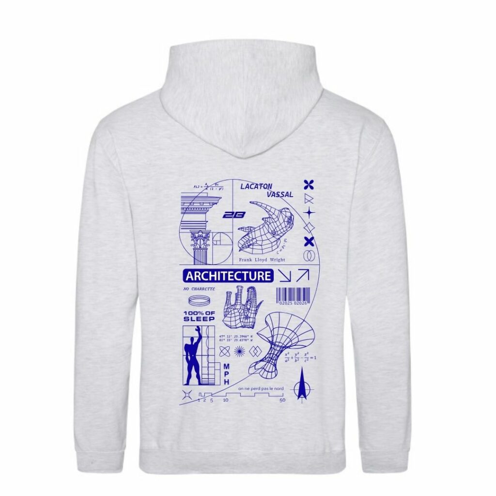 Sweat ENSA - Logo 2 - Gris - Arrière